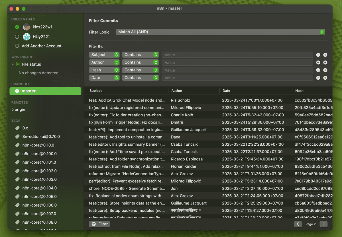 Diff view in GitDesktop